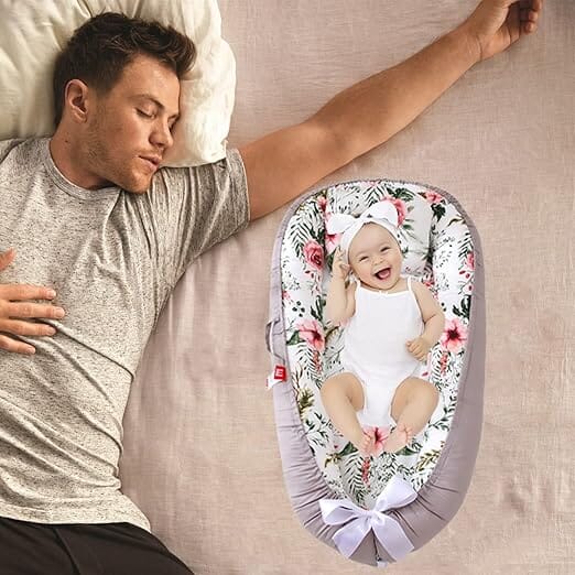 Berceau Bébé - NidPortableBébé™ - Fleurs - Mon doux bébé