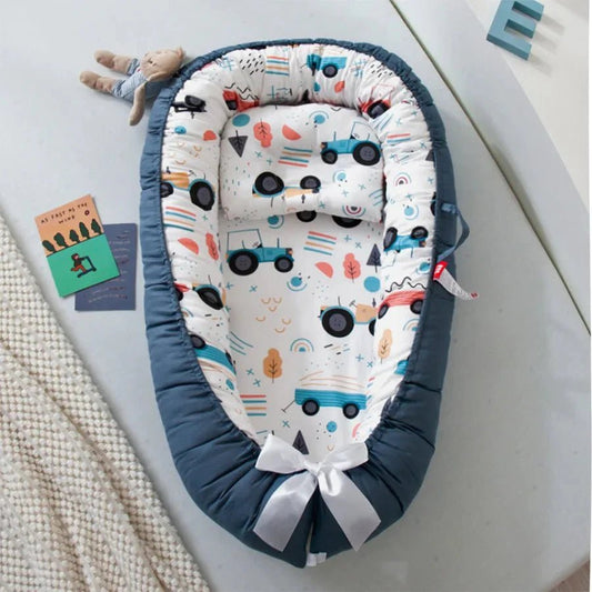 Berceau Bébé - NidPortableBébé™ - Voiture Bleue - Mon doux bébé