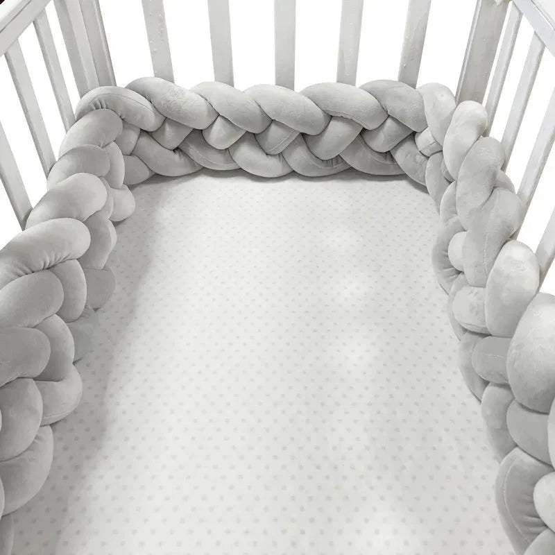 Tour de Lit Bebe - CozyKnot™ - Gris - Mon doux bébé