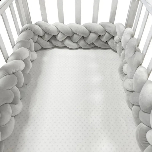 Tour de Lit Bebe - CozyKnot™ - Gris - Mon doux bébé